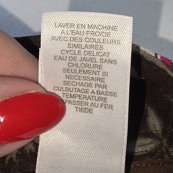 Liz Claiborne Floral A-Line Skirt Midi Size 16 Back Zip Cottagecore Boho Retro - Picture 6 of 7